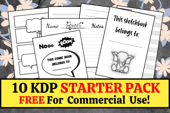10 KDP Interiors Starter Pack for Low-Content Publishing
