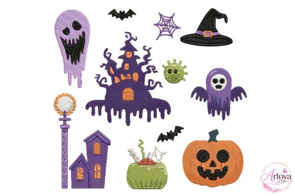 Halloween Embroidery Set: Spooky & Sweet Designs for Every Project