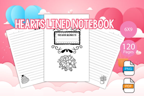 KDP Interiors - Hearts Lined Notebook: A Versatile Design for Real Users