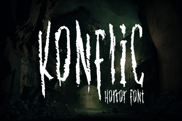 Konflic: The Ultimate Horror Font for Dark and Mysterious Designs