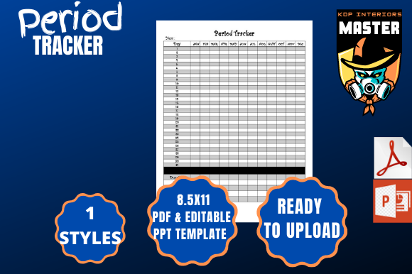 Period Tracker KDP Interiors: A Clean, Functional Design for Print and Digital