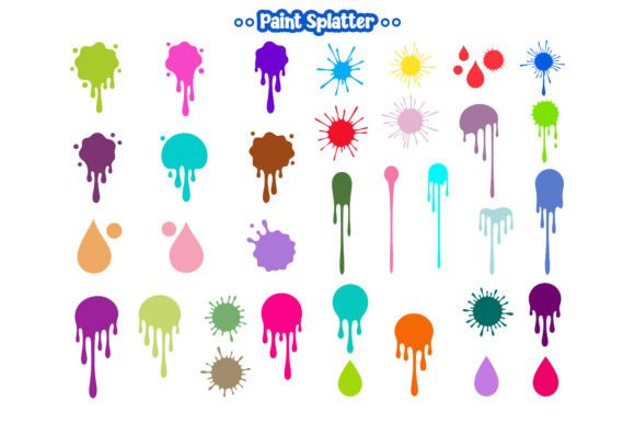 Vibrant Paint Drip Blot Shape: A Dynamic Design Element for Creative Professionals